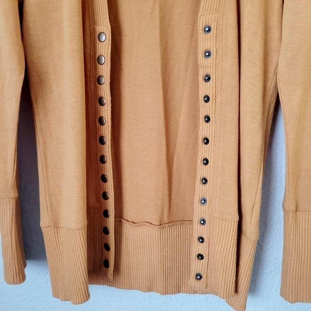 Clothing Ave. Snap Button Long Sleeve Knit Midi Cardigan Small - Picture 4 of 12